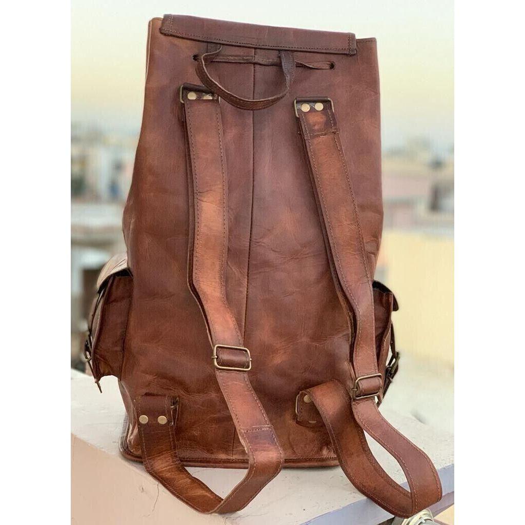 Женский винтажный кожаный рюкзак, коричневый рюкзак, дорожная сумка для ноутбука, НОВЫЙ
