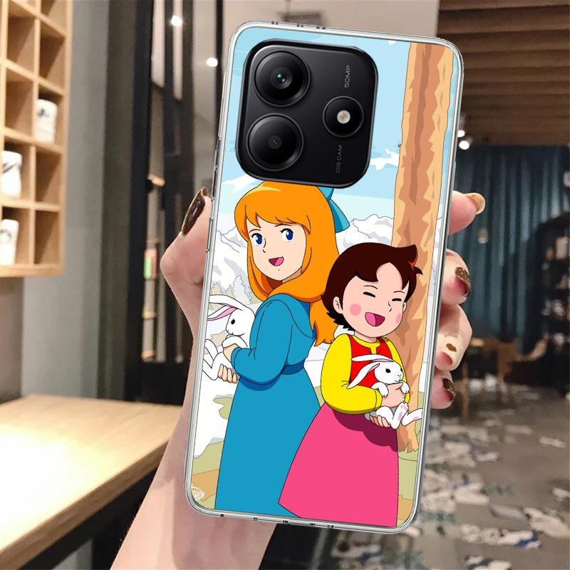 Милый Мультяшный Силиконовый Чехол Heidi для Xiaomi Redmi Note 14 14S 13 12 12S 11 Pro Plus 11S 10 10S 11T 11E 4G 5G Мягкая Крышка