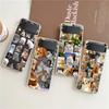 Кот Мем Забавные Животные Для Samsung Galaxy Z Flip 3 4 5 Жесткий Складной Прозрачный ПК Чехол Для Телефона Для Samsung Z Flip3 Прозрачная Крышка