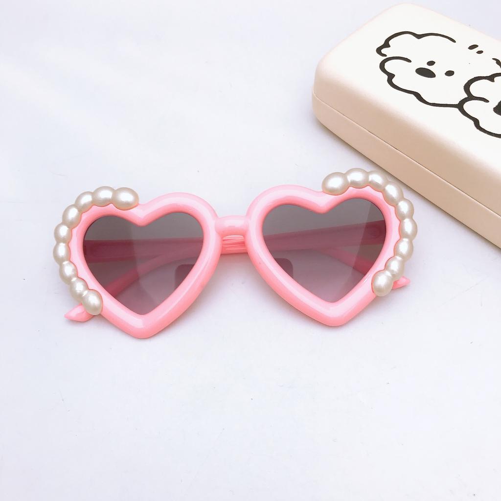 Детские солнцезащитные очки Милые солнцезащитные очки для мальчиков и девочек Солнцезащитные очки для детского сада Персиковое сердце Декоративные очки для фото