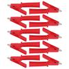 10Pcs Test   Crocodiles Clip Brass PVC Insulated Safety Multimeter Clips for 4mm Banana PlugRed
