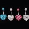 Fashion Stainless Steel Heart Belly Button Nail Piercing Fake Belly Button Ring Body Jewelry For Women
