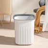 Plastic Trash Can Pressure Ring Garbage Bucket Open Style Paper Basket  Kitchen