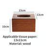 Modern Simple Bamboo Wooden Tissue Box Household Tissue Box Restaurant Desktop Tissue Boxes