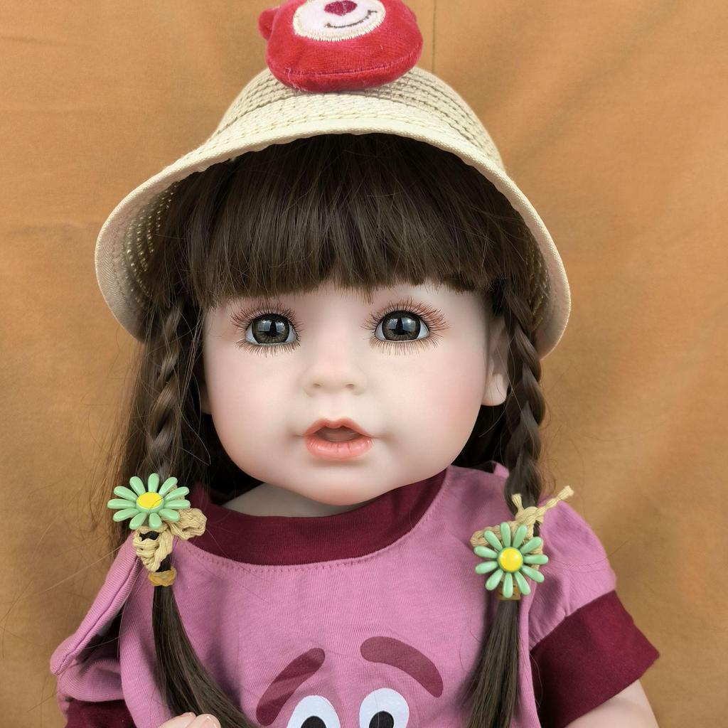 Мягкая силиконовая кукла-реборн, 55 см - Игрушка принцесса для девочки со сменной одеждой, Идеальный подарок для детей