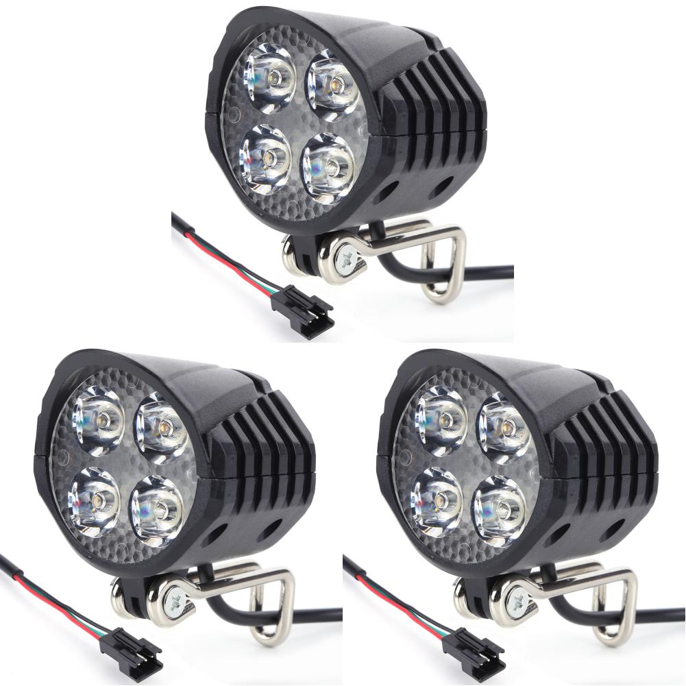 48V Электрический самокат Светодиодная передняя фара с гудком Высокая яркость Светодиодная фара Энергосбережение Простая установка Велосипедные аксессуары