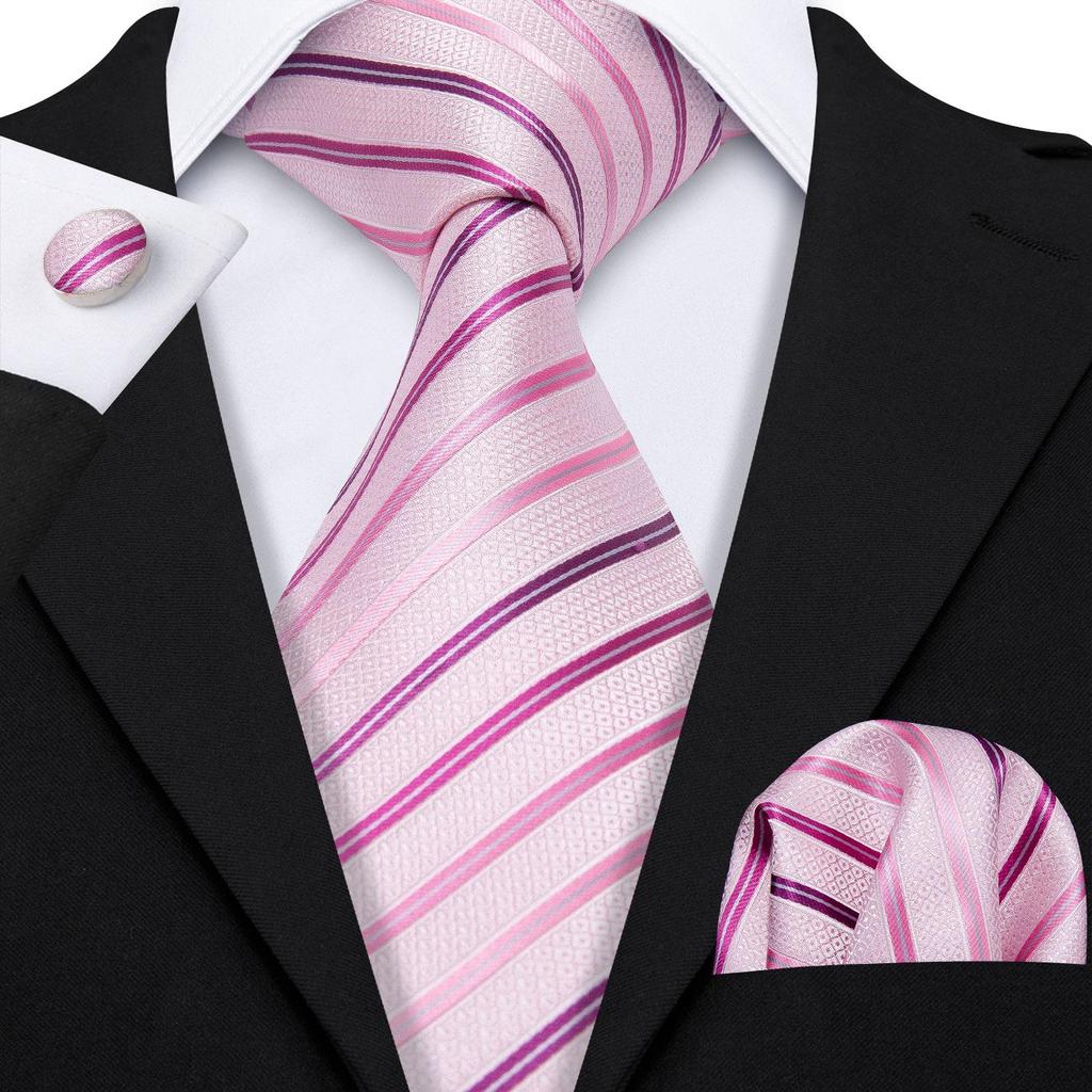 Мужские крутые галстуки 10 стилей коралловый розовый красный галстук карманные квадратные запонки набор свадебные свидания вечерние