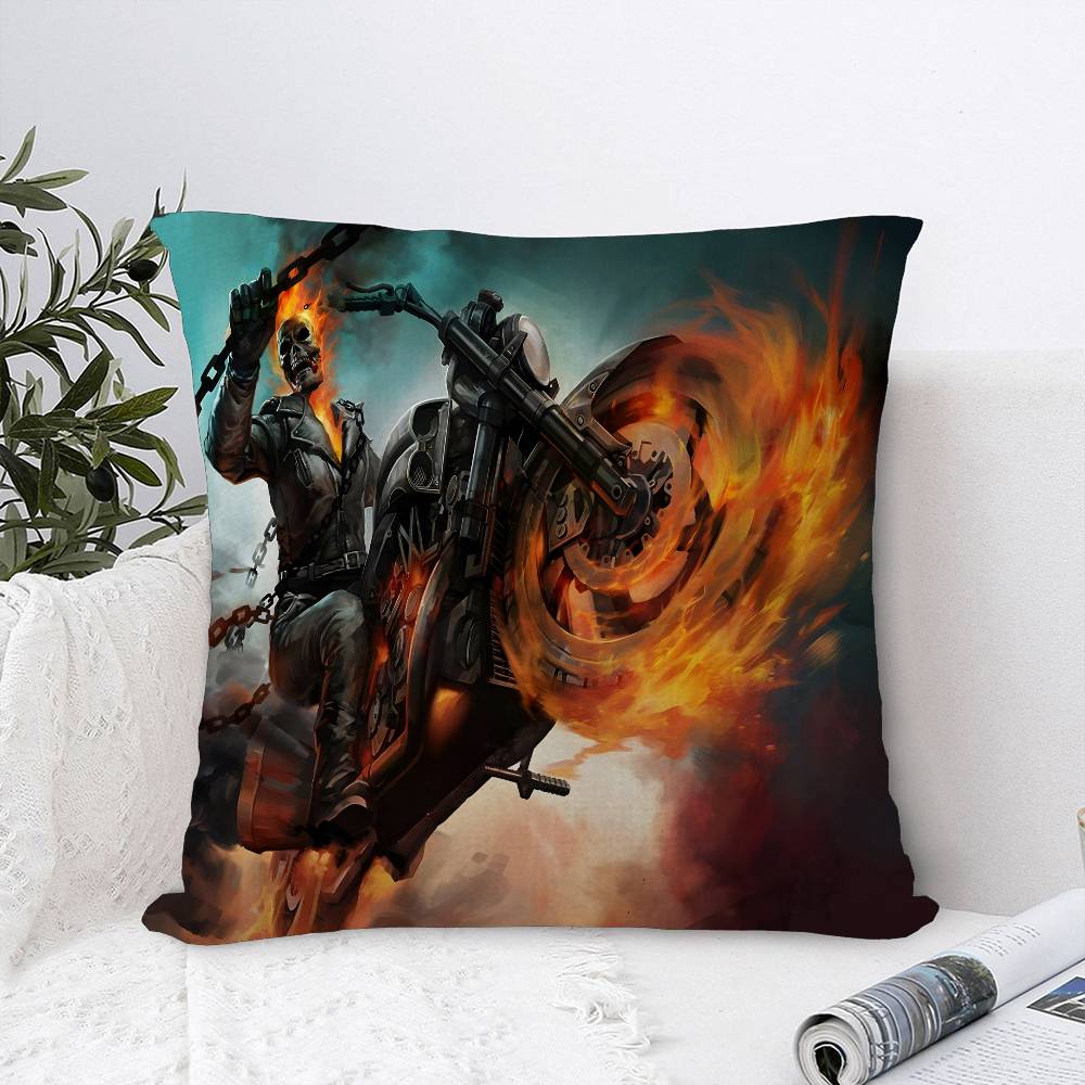 Ghost Rider Personalized Picture Text Home Decorative Pillows Household Gifts 45x45cm