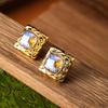 SUYU Zircon Trend New Design Square Vintage Earrings Niche Women's Light Luxury Earrings Holiday Gifts Fashion Accessories