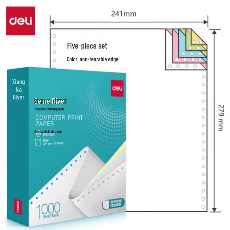 Deli N241 Seine River Dot Matrix Colored Printing Paper