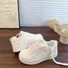 2025 осень новые дышащие универсальные маленькие белые туфли для женщин ins тренд студенческие на плоской подошве повседневные спортивные туфли для моральной подготовки для женщин