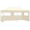 Professional Foldable Party Tent with 4 Side Walls 3*6 m Steel Frame Cream Color