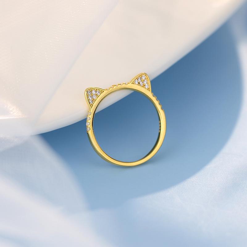 Кольцо Banyan Tree S925 Silver Cute Cat Ring - Женский модный дизайн с котенком