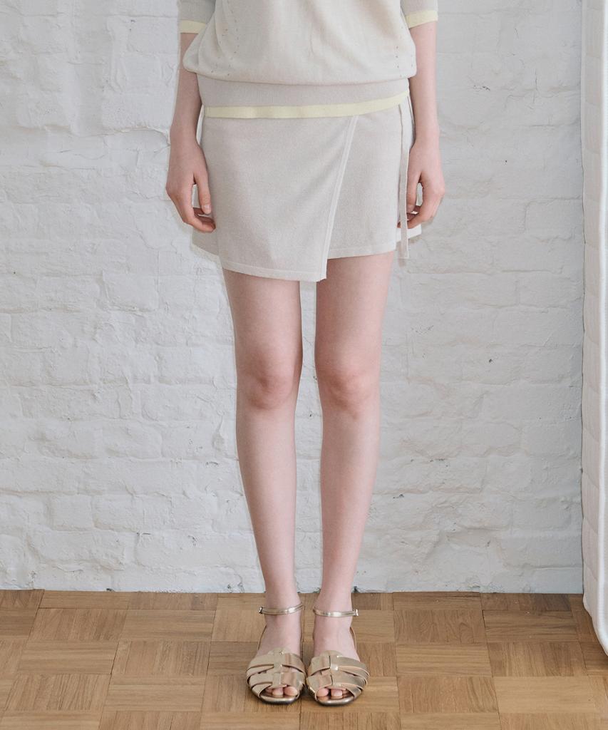 Sinun Sheer Layered Skirt (Light Grey)