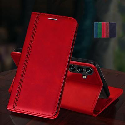 Роскошный кожаный чехол-книжка-кошелёк для телефона Samsung Galaxy S23 Ultra S22 S21 S20 FE Plus A04S A14 A24 A34 A54 A23 A33 A53 A13 A22 A32 A52 A72, мягкий чехол