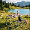 Ensemble camping pliant - SPRINGOS - CS0178 - Hauteur réglable 3 niveaux - Format valisette - 4 chaises pliantes