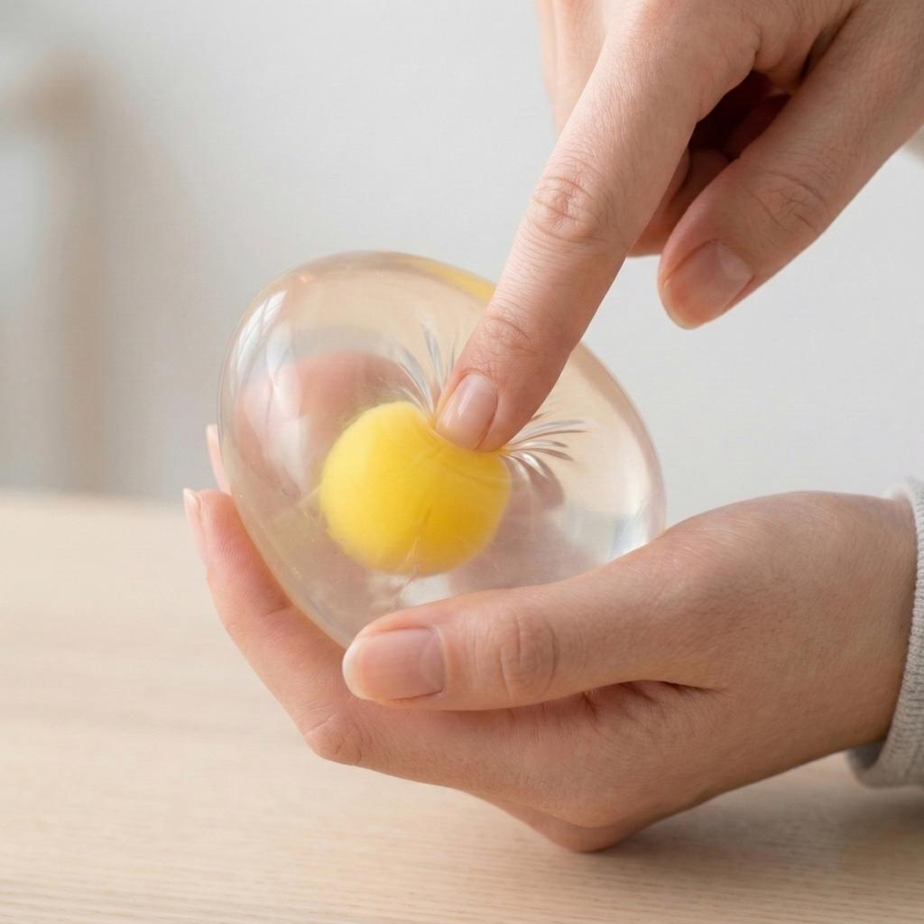 Мячик-антистресс Funky Egg Squishy Ball, прозрачный, сжимаемый, брызгающий, наполнитель для пасхальной корзинки, забавная игрушка, снижающая тревожность, для детей и взрослых.