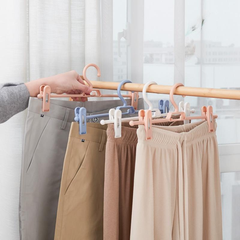 Домашняя жизнь Брюки Юбка Брюки Домашнее хранение одежды Модная сушилка с зажимами Tudung Противоскользящая полезная вешалка для хранения одежды Уникальная