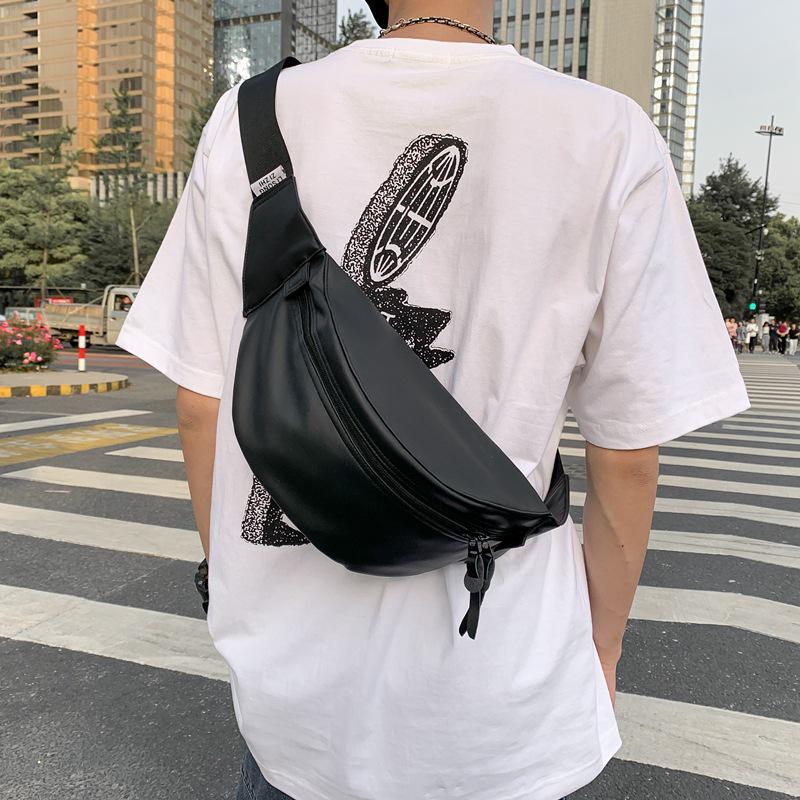 Мужская ретро-сумка на грудь и плечо - легкий спортивный рюкзак через плечо и на пояс 2025 года