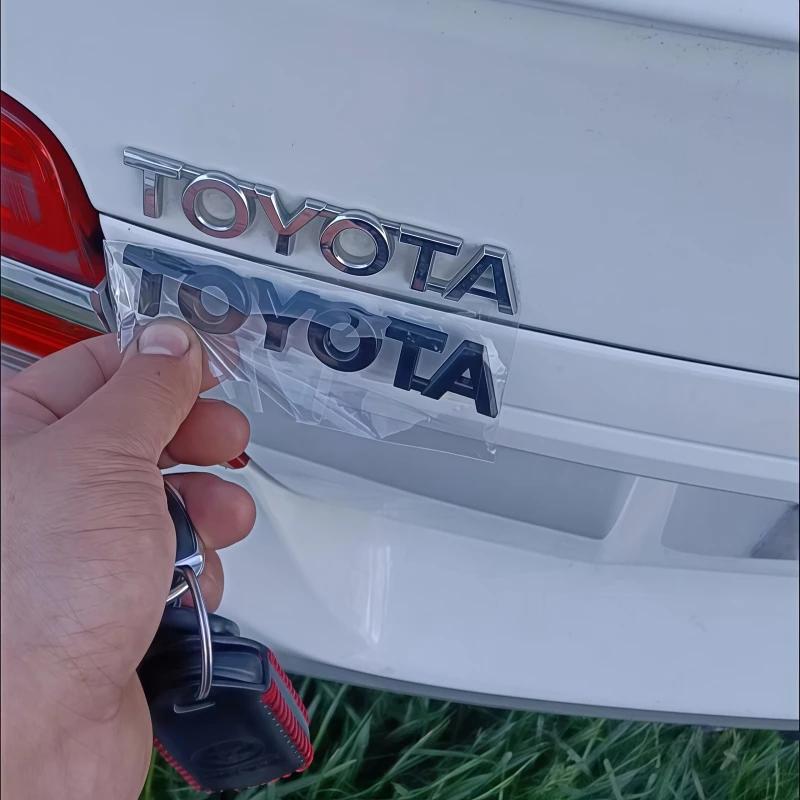 BBcr3 3D Toyota Car Emblem Badge Decals For Toyota Corolla Camry RAV4 Yaris CHR Auris Hilux Auto Styling Sticker Accessories