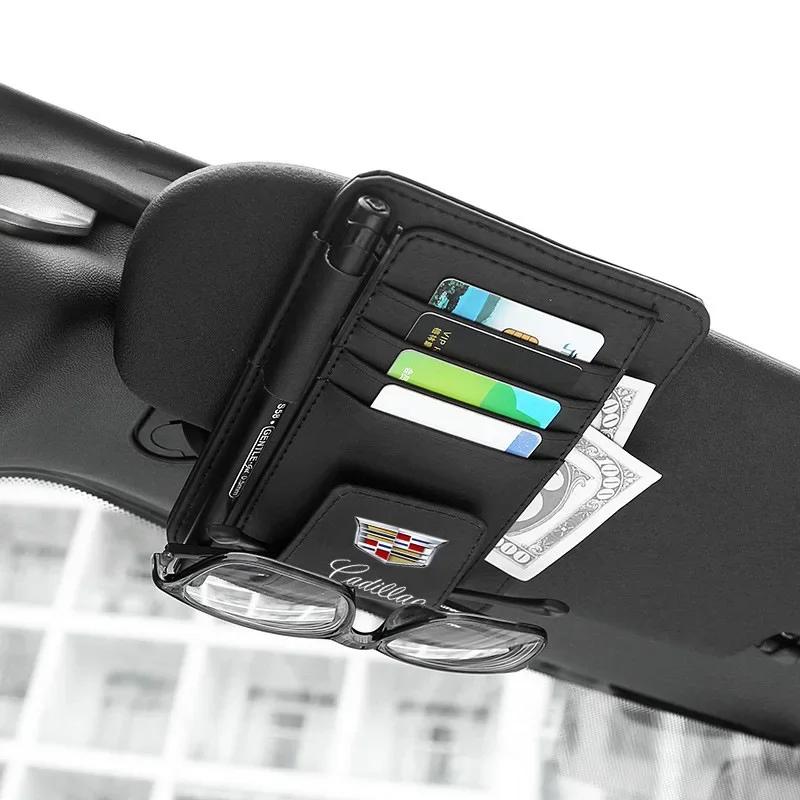 Car Sun Visor Sunglasses Clip Card Holder for Cadillac Seville XT4 CT4 SLR STS EXT CTS Escalade CT5 Coupe Auto Accessories tbhgm88