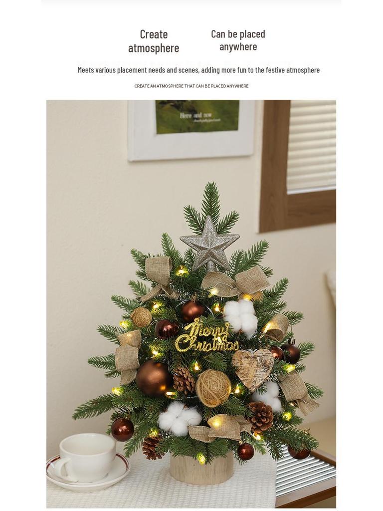 45/60cm Christmas Tree with Ornaments - Ideal for Home, Mall, or Reception Décor