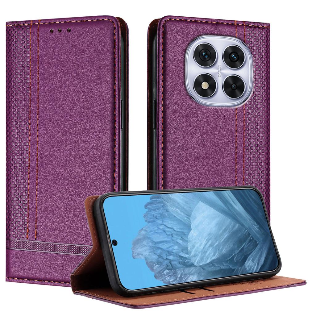 Для Xiaomi Redmi Note 14 Pro 5G чехол L-образный сетчатый узор кожаный чехол-подставка для телефона с отделениями для карт