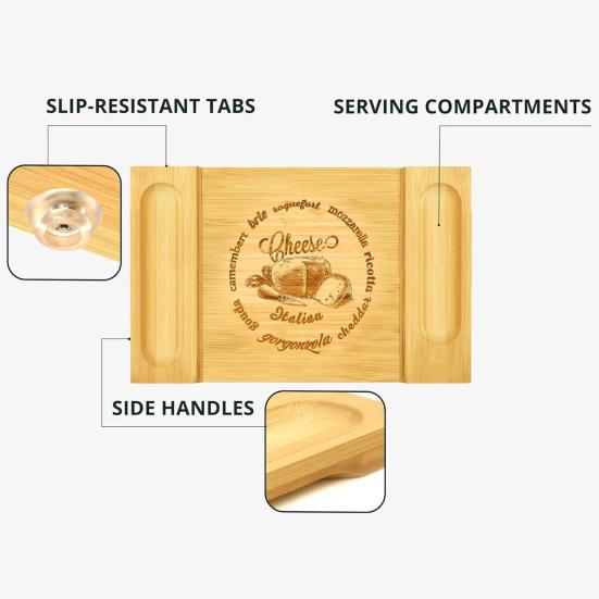 Разделочная доска, бамбуковая доска для мясных деликатесов, дизайнерская доска для сыра, поднос для сервировки еды для домашней кухни