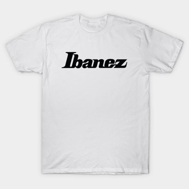 Мужская черная футболка с принтом Ibanez Печать на трансферной бумаге No-Cut Хлопковая футболка