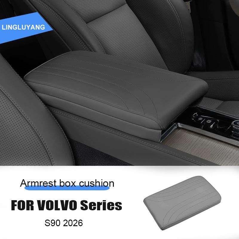 Для модификации Volvo S90 2026 защитная крышка подлокотника кожаный центральный ящик для хранения прокладка для регулировки высоты аксессуары для интерьера