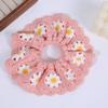 Elastic Crocheted Flower Scrunchies Flores Sweet Hair Tie Exquisite Knitted Hair Rope  Girls