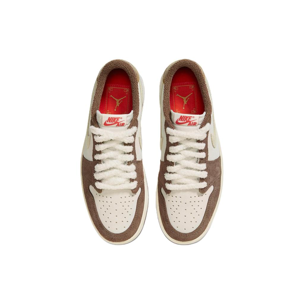 Кроссовки унисекс Air Jordan 1 Retro Low OG Year of the Rabbit Коричневые Palomino Metallic-Gold DV1312-200