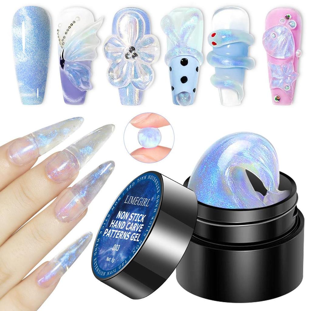 Твердый гель для ногтей - Не липкий твердый гель-конструктор для наращивания