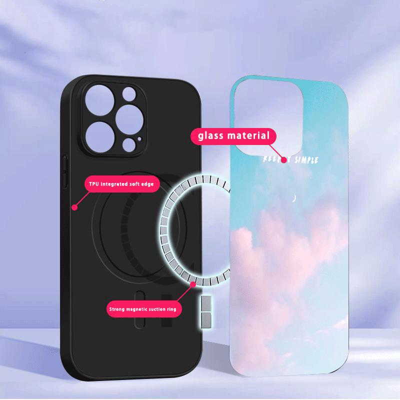 Темно-синяя морская вода Подходит для Samsung Galaxy S25 Ultra S20 FE S21 S22+ S23 Plus S24 S26 Edge магнитизм Стекло Чехол для телефона