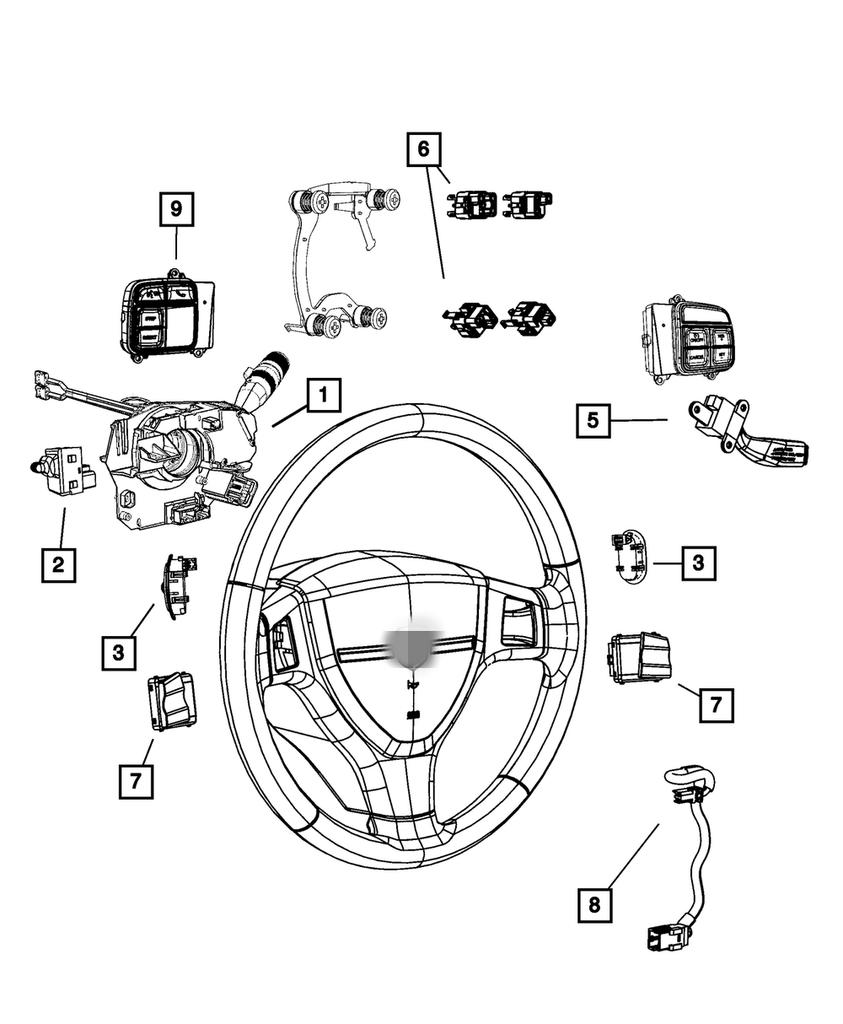 Новый переключатель рулевого колеса для 2011 Chrysler Town Dodge Grand Caravan 56046375AB