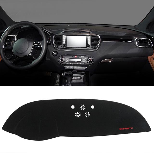 Car Dashboard Cover Avoid Light Pad Instrument Panel Cover Mat Carpets For Sorento 3 UM Prime 2015 2016 2017 2018 2019 2020