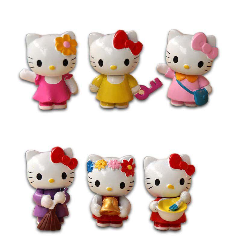 Очаровательный набор из 6 шт. Хелло Китти Куроми Sanrio Милые Куклы Аксессуары Для Коллекционеров