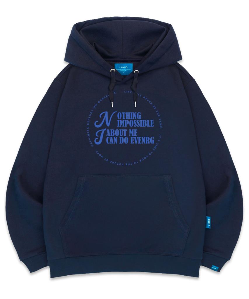 Худи с флисовой подкладкой H Nothing Impossible Унисекс Большого размера M~4XL (Тип А)