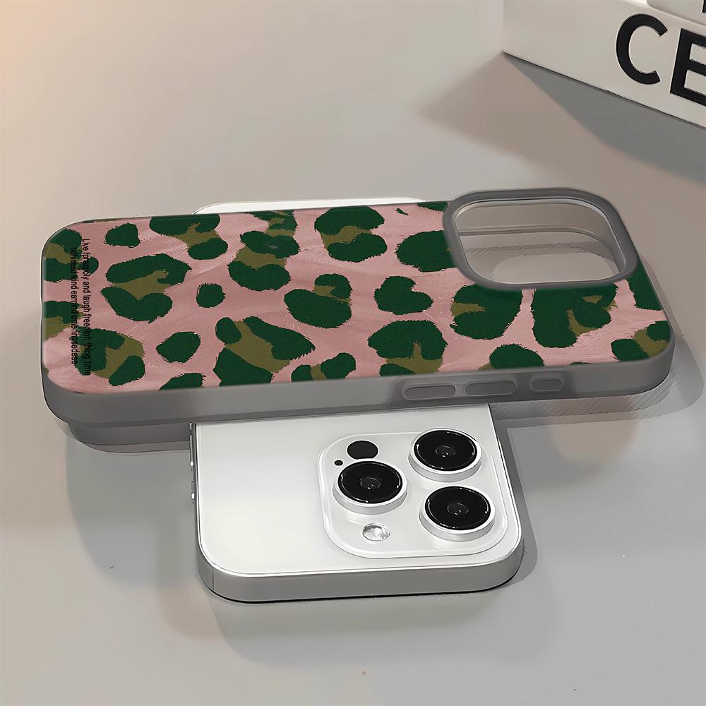 Розовый прозрачный чехол для телефона с леопардовым принтом для iPhone 17 17Air 16 11 13 12 14 15 Pro Max Plus Ударопрочный силиконовый чехол Funda