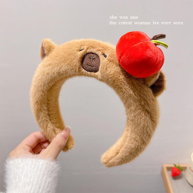 Мультяшный плюшевый ободок «Рататуй»: Милый аксессуар для волос в японском и корейском стиле для умывания лица