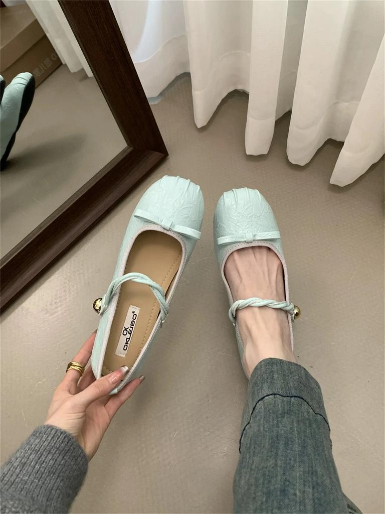 Балетки на плоской подошве Модная женская обувь Повседневные кроссовки с круглым носком Удобные туфли для вечеринок Ретро-стиль для отдыха Mujer