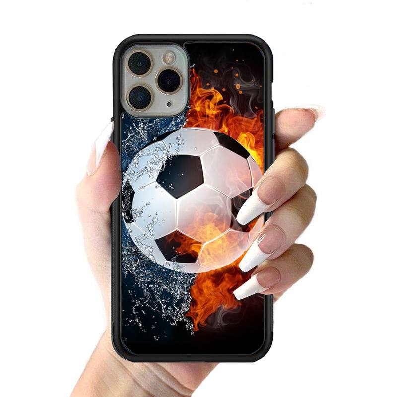 Чехол для телефона «Футбол» Силиконовый чехол из ПК + ТПУ для iPhone 11 12 13 Pro Max 8 7 6 Plus X SE XR Hard Fundas