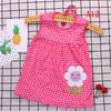 Newborn Baby Cotton Dress Regular Sleeveless A-Line Girl Dresses 0-24 Months