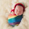1 Set Newborn Photography Wrap Cloth Baby Photo Elastic Wrap Towel Rainbow Color Wrap Cloth for Newborn Photography Props