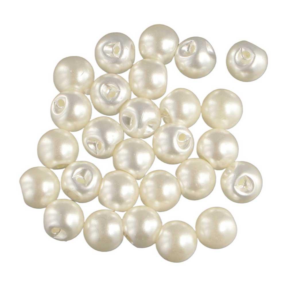 50pcs Creamy-white Pearl Button Multi Size Venetian Pearl Button Clothes Button  Scrapbooking
