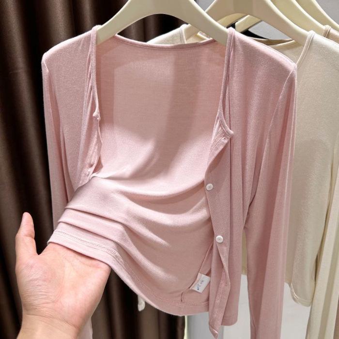 Женский кардиган из модала 'Ледяной шелк' для защиты от солнца – Летняя шаль с длинным рукавом