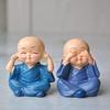Home Decor Items, Decorative Items for Home Littile Cute Mini Buddha Monk Idol Statue for Car Dashboard, Living Room