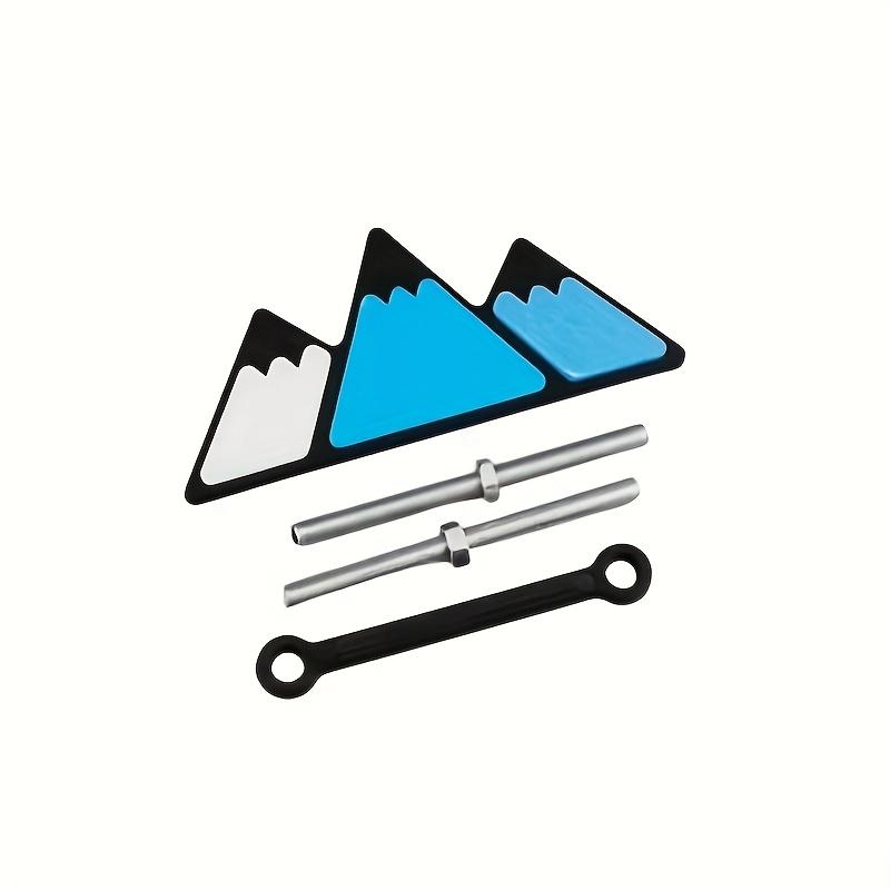 Car emblem for TOYOTA TACOMA for 4Runner, front grille emblem with three-color snow mountain design, high-quality ABS material emblem back with bolts.