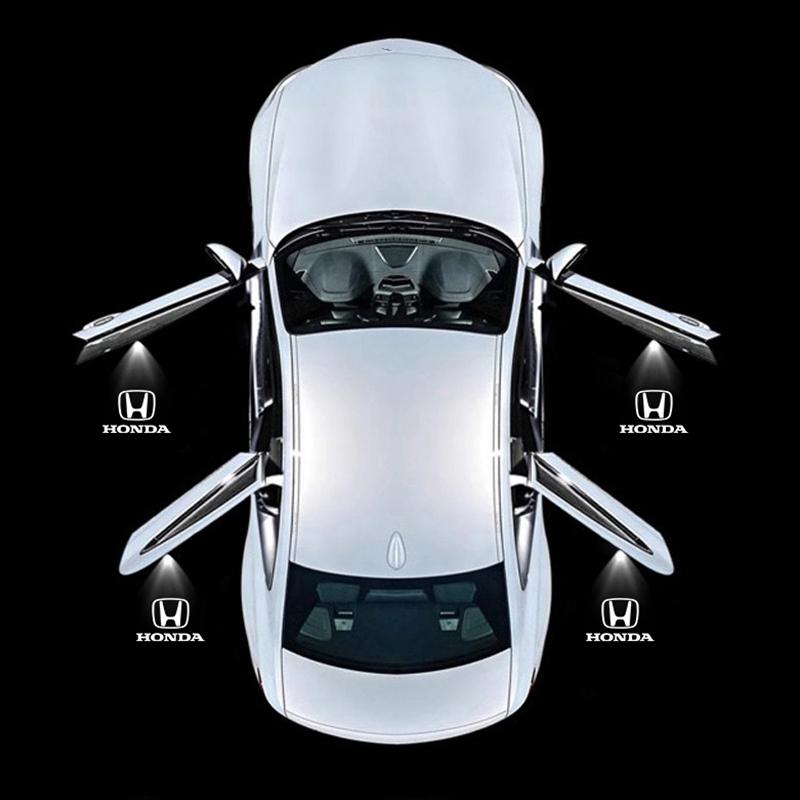 2 шт. Автомобильные светодиодные проекторы приветствия на дверь с HD LED эмблемой Для Honda Civic Fit Jazz Accord Pilot CRV Odyssey Passport City HRV