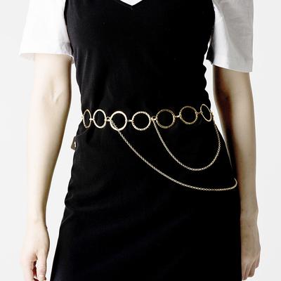 Женская универсальная модная поясная цепочка-кольцо Простая модная женская универсальная поясная цепочка Металлическая женская поясная цепочка